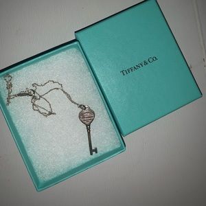 Tiffany heart key pendant